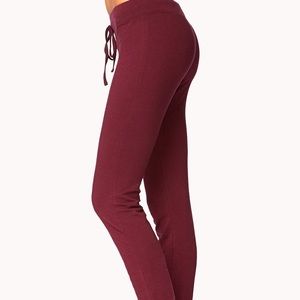F21 Maroon Sweatpants